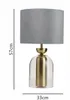 Table Lamps E27 Glass Lamp Modern Design LED Light Fabric Shade Base Decoration Apartment