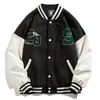 Kvinnors jackor retro amerikansk brev broderade jackor kvinnor y2k street hiphop trend baseball uniform plus size casual löst 221122