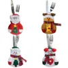 Merry Christmas Mes Fork bestek Bas Set Natal Christmas Decorations for Home Oude Year Eve Xmas Party Decoration