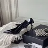 Cadeau de fête Opyum escarpins femme chaussures habillées talons hauts marque de luxe chaussures de mariage à talons en cuir verni noir bout pointu coupe basse avec boîte