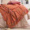 Decken DIMI Acryl-Überwurfdecke Winter verdicken warme Flash-Streifen-Überwürfe dekoratives Bett Geeignete Tagesdecke auf dem
