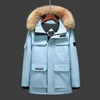 Kanada męskie kurtki downa damska puffer kurtka grube płaszcze długie ciepłe zewnętrzne klasyczne wiatroodporne wodoodporne wodoodporne Parma Gray Goodq1oh