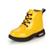 Boots Winter Children Shoes PU Leather Waterproof Flat Kids Snow Girls Boys Rubber Sport Sneakers CSH043 221122