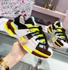 Top quality Sneakers Casual Shoes Luxury Mixed-Material Space Leather Mesh Breathable Suede Reflective Rubber Sole
