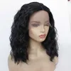 Synthetic Wigs Wig head cover small curl hot selling front lace Fashion Black Small fluffy wig 221122