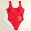 Bfustyle American Baywatch la même pièce de maillot de bain féminine féminine Sexy Party Red Bathing mail Bather Plus taille de maillot de bain Y1907240264R