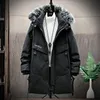 Mens Down Parkas Pike Coat Long Section Winter Fur Collar Trend Hooded Outer Set of Lovers Thickened Warm Air Jacket Male 221122