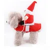 Hundkläder Fashion Dogs Christmas Riding Horse Clothes Högkvalitativa husdjur Santa Claus Doll Kläder Förklädningsfestival Supply Winter 2 DHCJZ