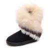 Stivaletti Nuovi stivali da neve invernali Scarpe da donna per capelli in cotone a tubo medio da donna 221109