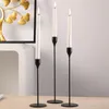 Candle Holders Metal 3pcs Nordic Stick Golden Wedding Stand bar imprezowy salon stół kandelabra dekoracja domu