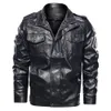 Men's Leather Faux Classical Motocycle Jacket Winter Fleece Thick Men Motor Autumn Zipper Male Biker Coat Size 5XL 221122