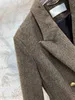 Luksusowa kurtka damska moda jesień i zima Kurtki wysokiej jakości jodełka podwójna prasowa marynarz blazer designerka damska odzież 0913993091