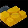 Jednorazowe pojemniki na wynos pudełka na żywność materiał plastikowy 5 kratów czysty kolor mody lunch pudełko biznesowe Disposab DHBPC