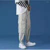 Herrbyxor män jogger sweatpants streetwear mens last overalls fickor hip hop joggers manliga svarta mode harem 5xl