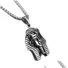 Colares pendentes de colares pingentes de pingentes egípcios pingentes de aço de titânio colar jóias de moda de hip hop entrega de jóias dhham