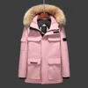 Vente chaude Canada Hommes Hiver Doudounes Femmes Doudoune Épais Manteaux Longs Chauds En Plein Air Classique Coupe-Vent Imperméable Parka Gris Tendance