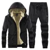 Sweats à capuche pour hommes Sweats Cachemire Ensembles pour femmes Surdimensionné à capuche à manches longues Sweat à capuche Sport Pantalons hommes Costume Deux pièces Ensemble Casual Polaire Survêtement hommes Hiver 221122