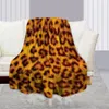 Coperta da letto con stampa leopardata vintage, classica con motivo di animali selvatici, coperta da camera da letto