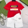 Luxus -Designer -Kleidungsstücke Kinder T -Shirt Grüne weiße Bule Red Kamel Monogrammed Shortst Fashion Britische Modemarke Sommer Chi3662410