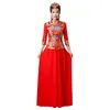 Roupas étnicas requintadas botões artesanais Red Women Cheongsam clássico estilo chinês dama de honra Qipao vestidos vintage Ásia senhoras