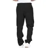 Men's Tracksuits Autumn e Winter Mass Solid Color Work Pants Prações de cordão de gado