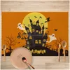 Andere feestelijke feestbenodigdheden feestbenodigdheden Halloween decor placemat linnen oliebestendig tafel mat decoratie voor pompoen kasteel dhdcx