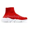 Mode hommes femmes Paris Casual Chaussures entraîneur de vitesse triple noir blanc rouge vert noir logo imprimé rouge bleu électrique chaussure de course baskets de sport Designer baskets