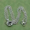 2023 Designer New Jewelry Silver Antique Carved pattern pendant SIZE UNISEX fried dough twist necklace versatile and fashionable