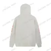 xinxinbuy Felpa con cappuccio da uomo firmata Felpa stampa lettere distrutte Tasca dipinta a mano Parigi donna Nero marrone bianco oversize XS-2XL