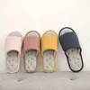 Corduroy Slippers Hemp Shoes Men Slippers Indoor Women Striped Comfortable Open Toe Floor Lovers Nonslip Home Ladies