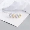 S925 Sterling Silver Hoop Huggie Earrings 18K Gold Plated Zircon Stone Clear Green Purple Red Black Turquoise Colorful Cz Ear Buckle