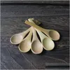 Spoons Pattern Baby Spoon Small Spoons Wooden Soup Scoop Lovely Household Kitchen Tools 10Cm Having Dinner 0 7Ad D2 Drop Delivery Ho Dhwbm