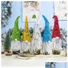 Christmas Decorations Santa Claus Wine Bottle Er Cartoon Sequin Faceless Doll Christmas Decoration Creative Bottles Sleeve Party Sup Dhimv