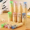 12 Colors Painting Pencil Students Art Sketch Drawing Pencil Kraft Paper Canister Colorful Pen Children Drawings Supplies BH7994 TYJ