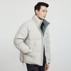 Parkas de plumón para hombre KUEGOU, chaquetas gruesas de invierno para hombre, abrigos cálidos de pato blanco 90%, chaqueta acolchada básica de calidad, cremallera en la cintura, talla grande XBW-3157 221122