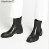 Обувь платья ряд Женщины дизайнеры ROIS Full Leather Square Head Low Heel Boots Boots Elastic Demeve Black Short Boots Размер 34-39 9UI1 3GKS