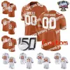 Football Nik1 NCAA Maillots Texas Longhorns 12 Earl Thomas III 15 Marcus Washington Jake Smith 17 Cameron Dicker Football personnalisé Stit