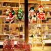 Decoraciones navideñas Decoración Ventana iluminada Decoración colgante Luces de Navidad con gancho de ventosa para escaparate de fiesta Hogar 221122