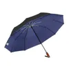 Real Marke Large automatische Regenschirm 125 Meter Geschäftsleute falten Regenwindproof -Welle männlich J220722