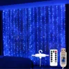 Christmas Decorations Garland Curtain For The Room Fairy Light Led Festoon 3Mx3M USB Operated Living Year Decor 221122