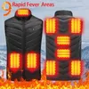 Men's Vests Outdoor USB Infrared Heating Jacket Winter Electric Heated Thermal Clothing Waistcoat For Sports Hiking 221122