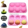 Baking Moulds Small Six Semicircle Baking Mods Chocolates Cake Solid Color For Mold Bakeware Home Kitchen Supplies 2 3Qg M2 Drop Del Dho2H