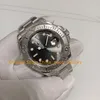 2 färg armbandsur titta på bp mens 40mm datum safir mörk rodium urtavla platinum bezel blå rostfritt stål armband bpf cal.2813 rörelse automatiska klockor