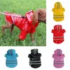 Hundebekleidung Sommer Outdoor Welpen Haustier Regenmantel S-XL mit Kapuze wasserdichte Jacke PU für Hunde Katzen Kleidung