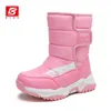 Laarzen kinderen winter hoge kinderen sneeuwschoen jongens meisjes warm buiten dikke zool pluche kind katoenschoenen waterdichte sneakers 221122