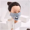 Designer Masks Suction Tubes Plaid Face Masks Reusable Cotton Fashion Mascarilla Can Put Filter Piece Washable Respirator Mens Women Dhlo0