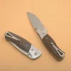 Promoción G1123 Cuchillo plegable de supervivencia D2 Satin Drop Point Blade G10 con mango de acero inoxidable Acampar al aire libre Senderismo EDC Pocket Folder Knives