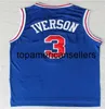 Allen 3 Iverson Jerseys Georgetown Hoyas Basquete Jersey College University Shirts Mens Stitched S-xxl