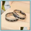 Anillos de banda Anillos de banda de dragón Acero inoxidable Negro para hombres Mujeres Joyería de moda Regalo Anillo de entrega de gota DHSZI