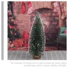 Decorazioni natalizie Decorazioni per alberi Mini Xmas Desktop Piccoli alberi da tavolo Snow Pine Scene Festival Miniature Holiday Desk Frost Ornament